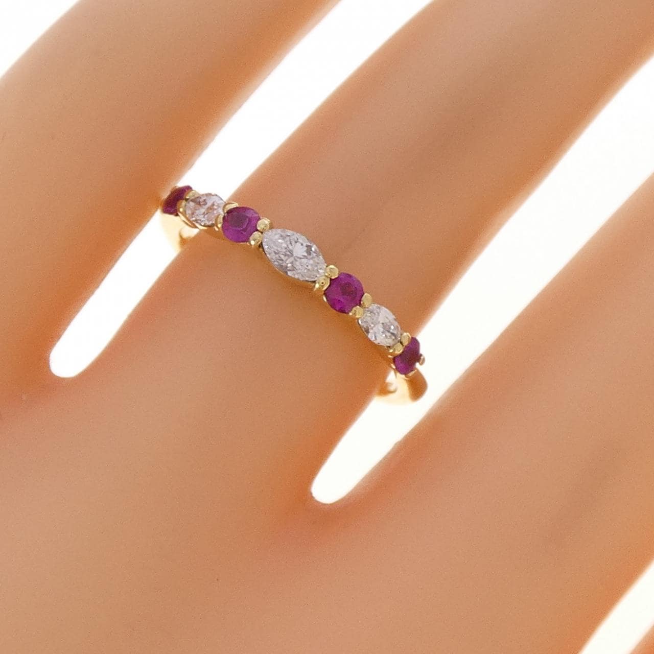 K18YG ルビー リング 0.20CT