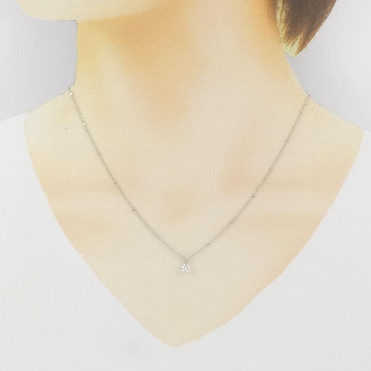 PT ソリティア ダイヤモンド ネックレス 0.301CT