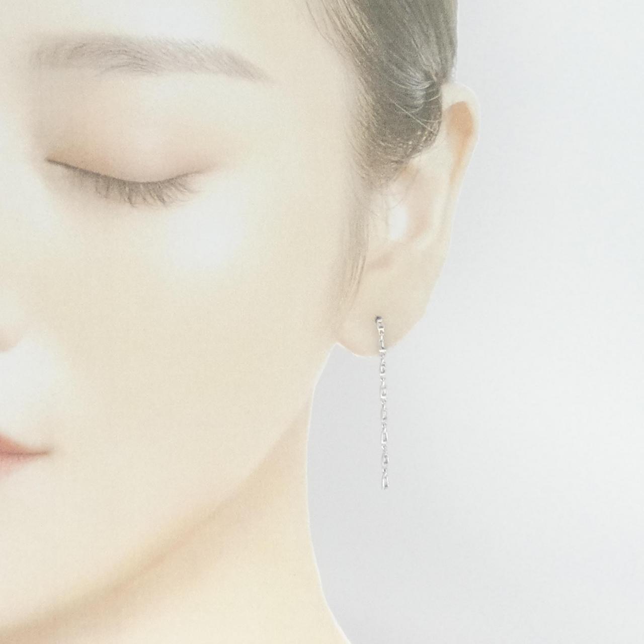 K18WG ダイヤモンド ピアス 0.22CT