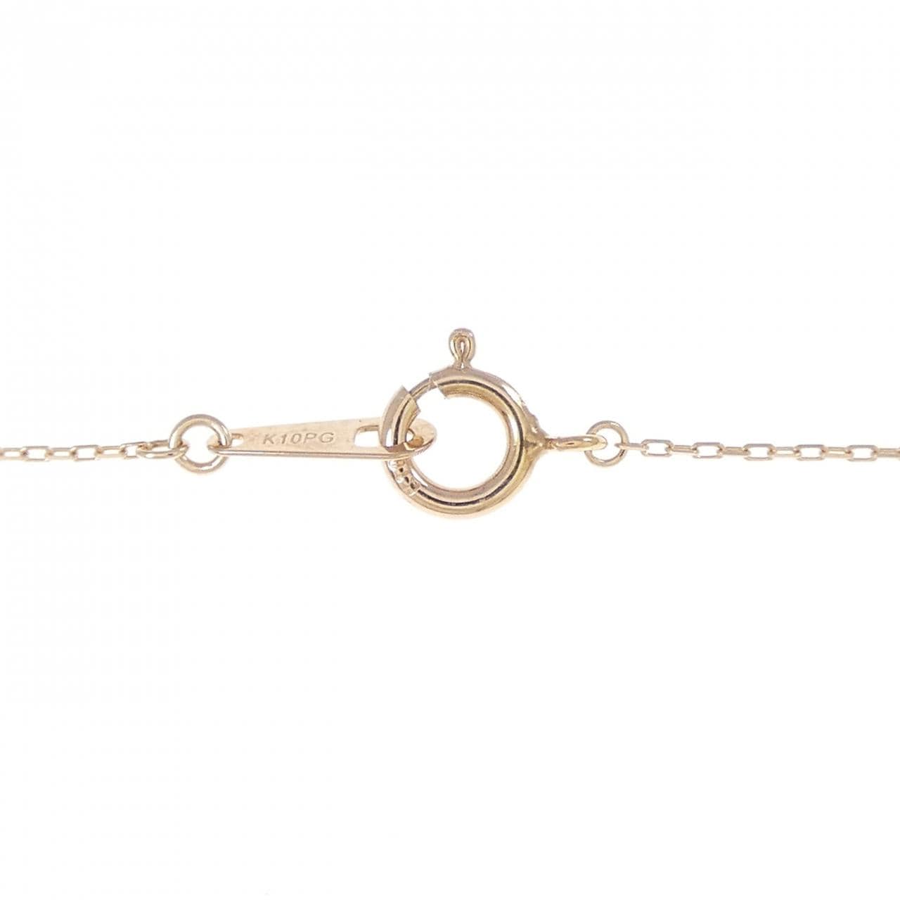 K18PG/K10PG ダイヤモンド ネックレス 0.08CT