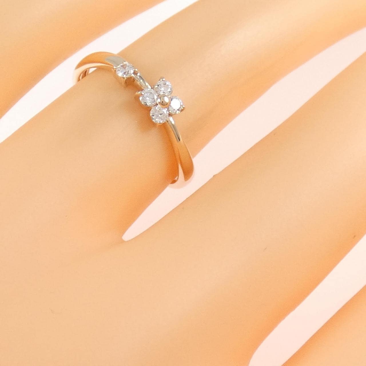 K10PG フラワー キュービック リング