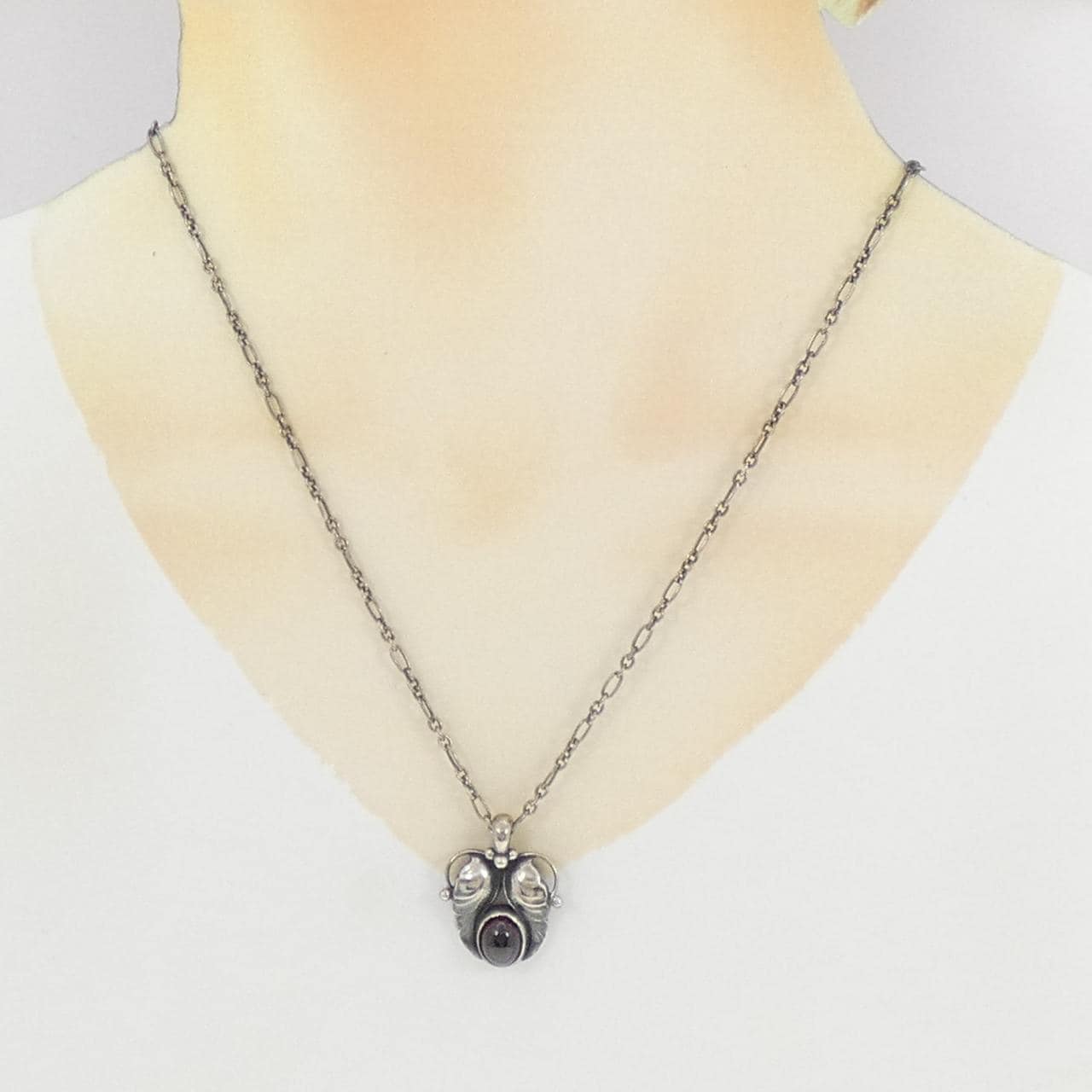 ジョージ ジェンセン ガーネット ネックレス