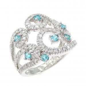 K18WG パライバトルマリン リング 0.24CT