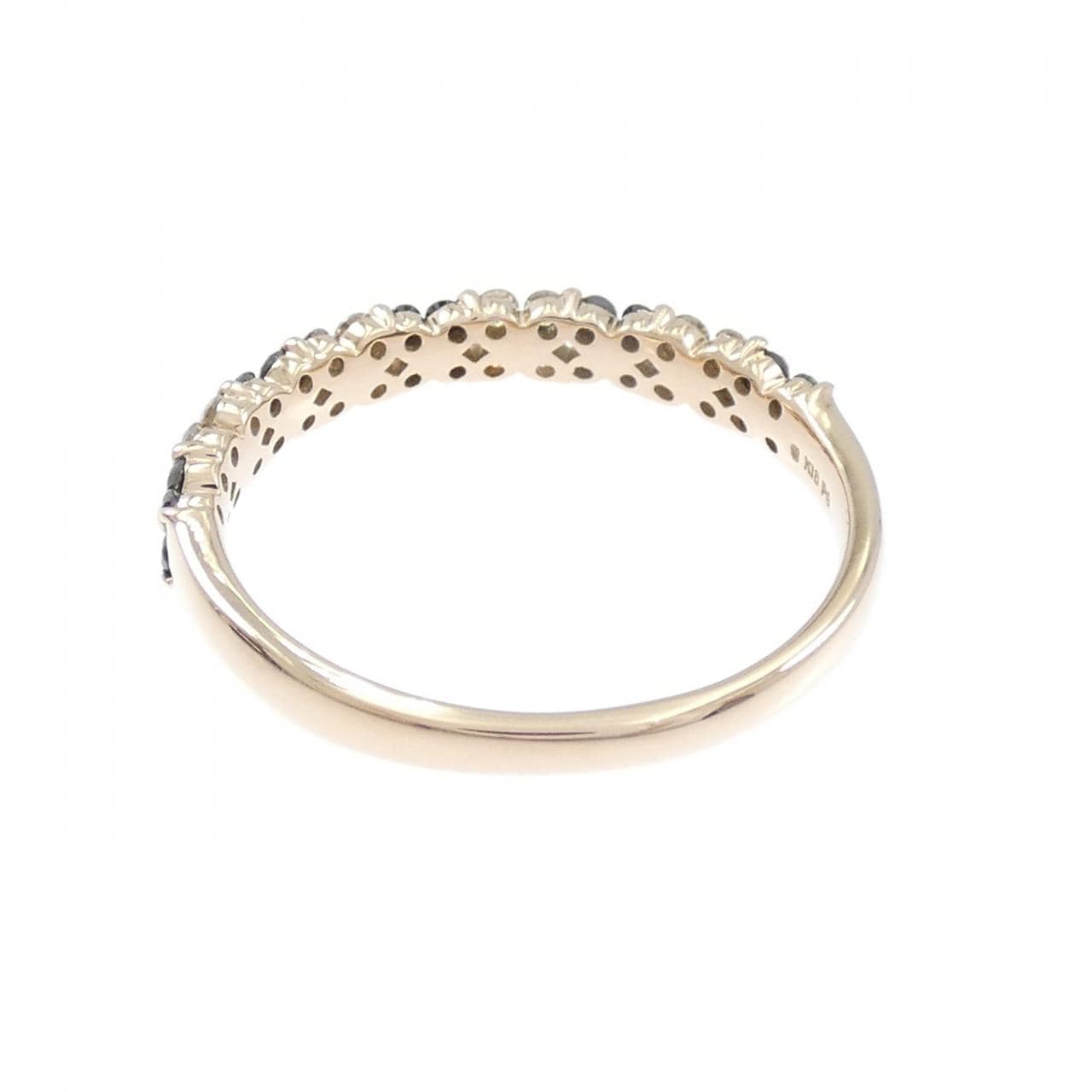 K18PG フラワー ダイヤモンド リング 0.36CT