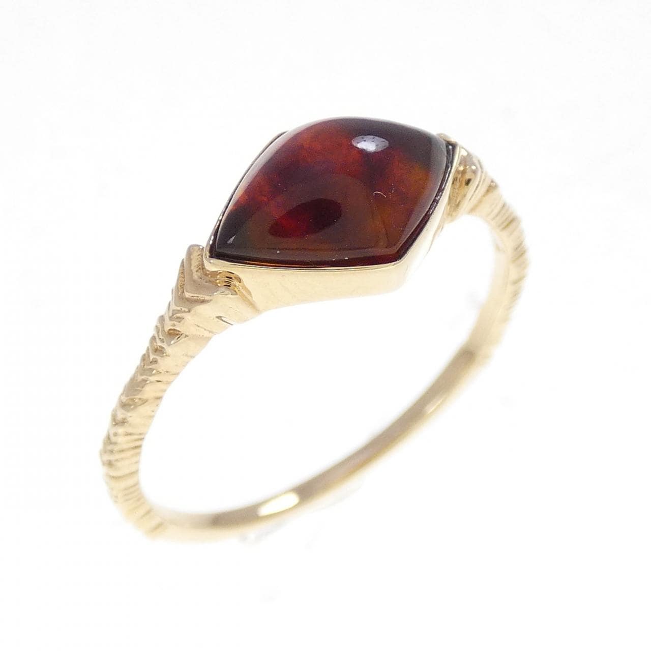 アガット 琥珀 リング