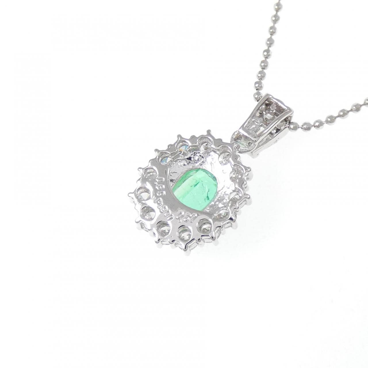 PT900/PT850 エメラルド ネックレス 0.69CT