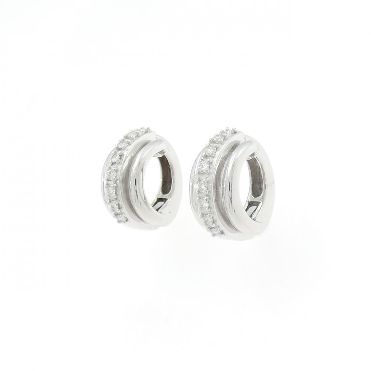 K14WG鑽石耳夹0.22CT