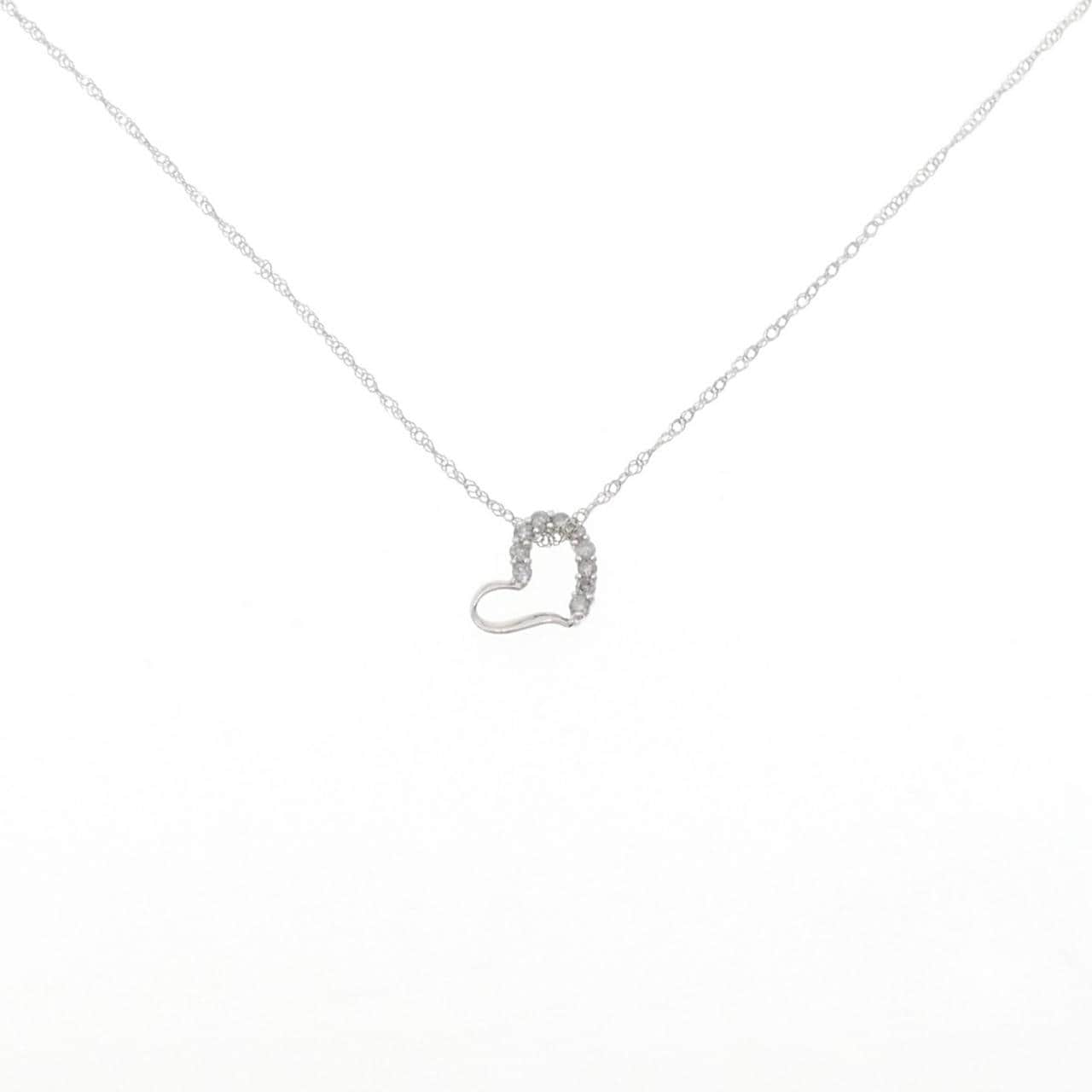 K10WG 心形鑽石項鍊 0.1CT