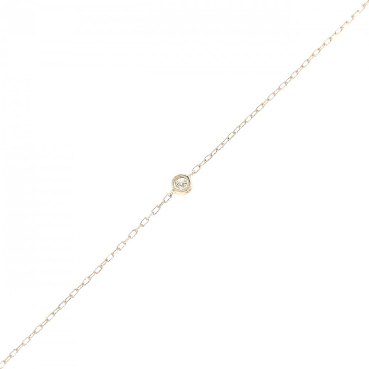 K10YG クロス ダイヤモンド ブレスレット 0.04CT