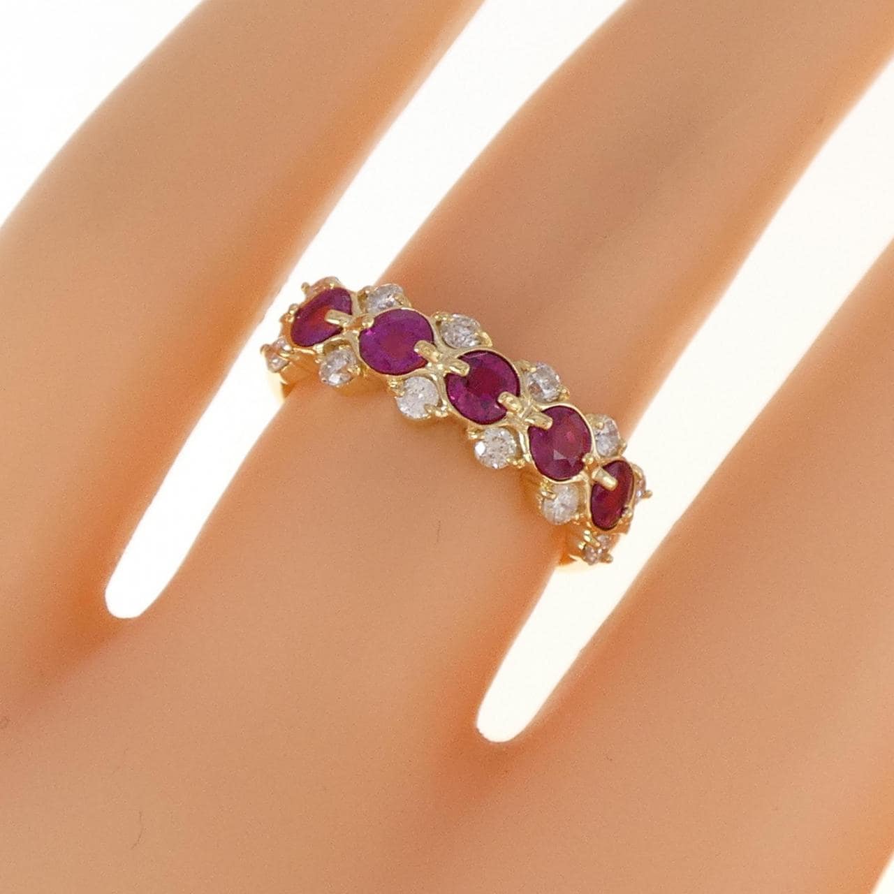 K18YG ルビー リング 0.92CT