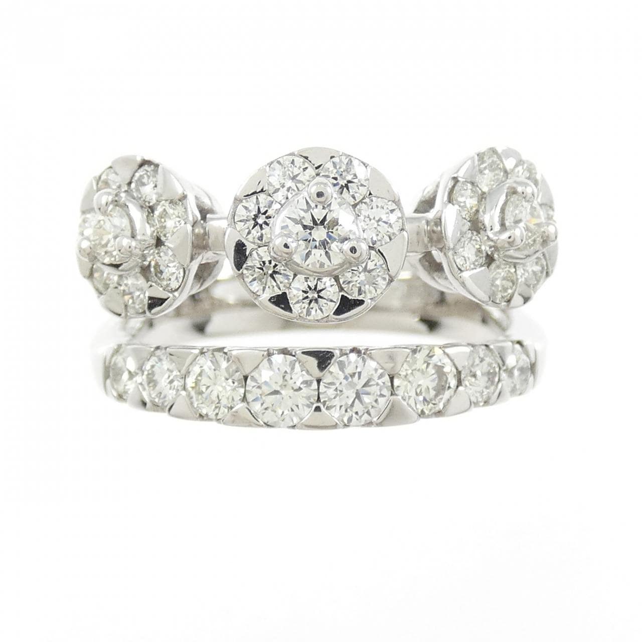 K18WG ダイヤモンド リング 1.03CT