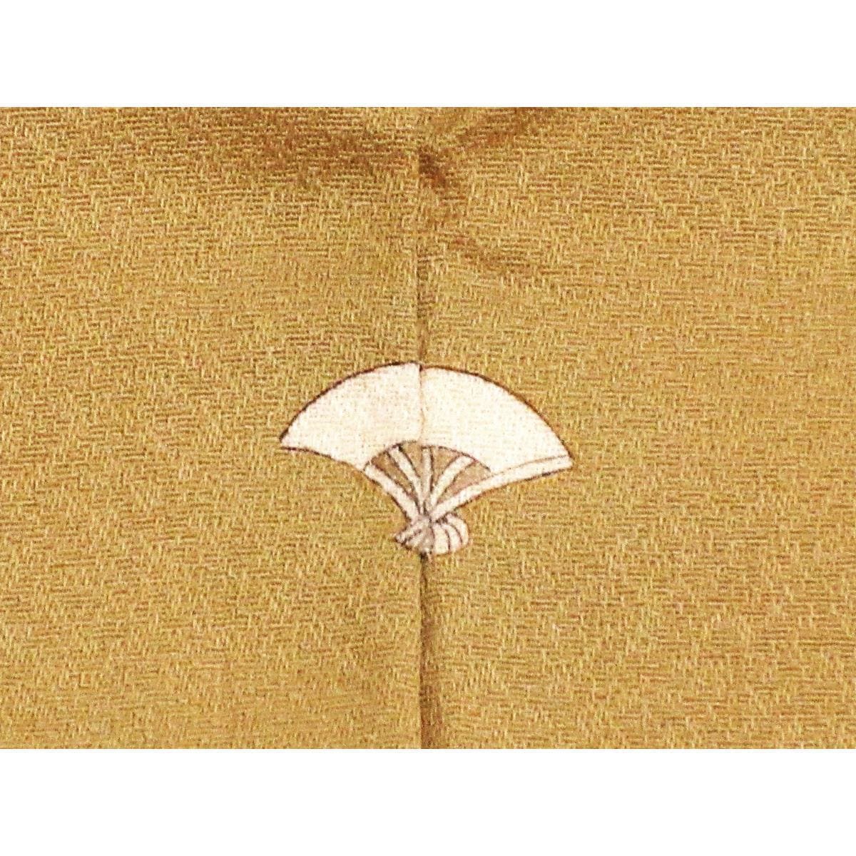 訪問着　縫取ボカシ染　五本骨扇