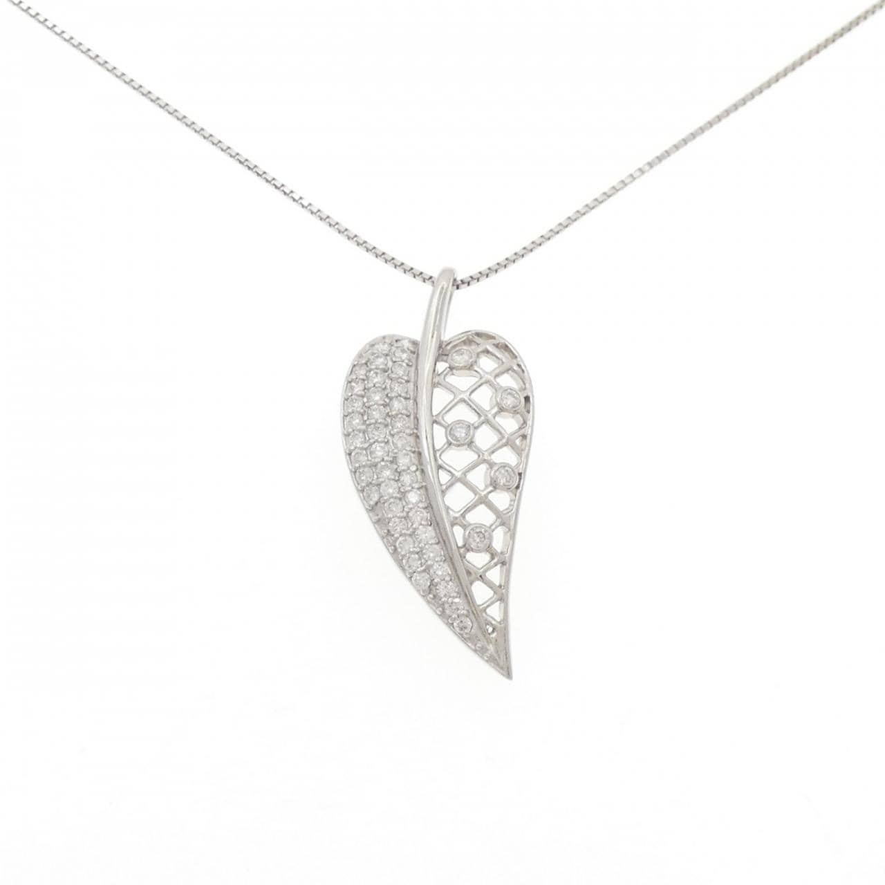 PT900/PT850 リーフ ダイヤモンド ネックレス 0.50CT
