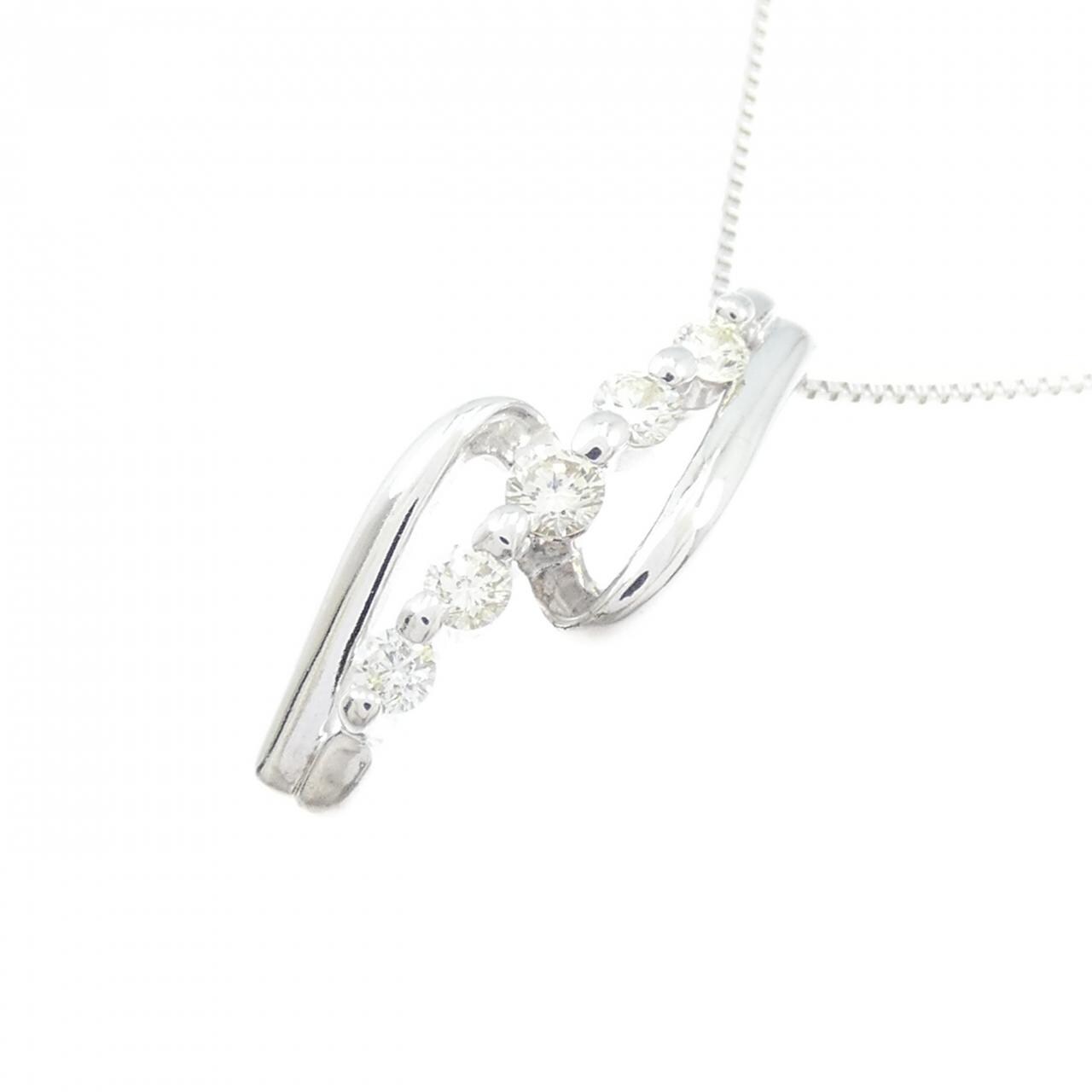 K18WG ダイヤモンド ネックレス 0.20CT