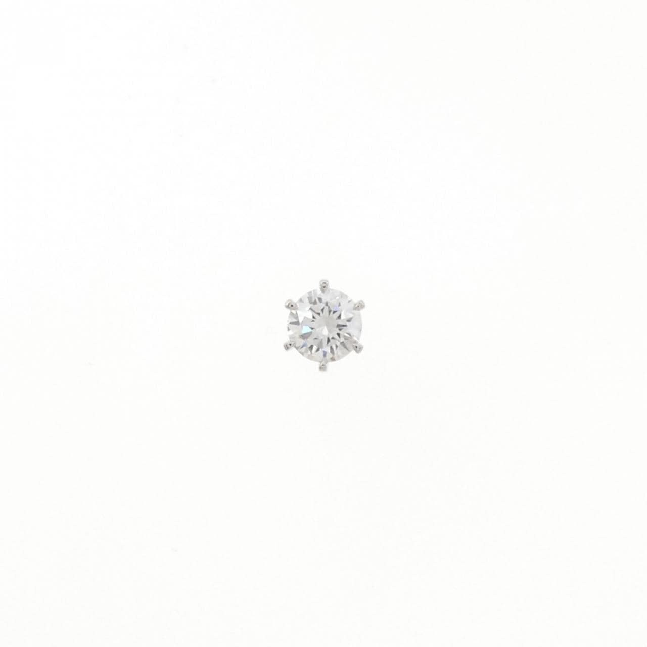【リメイク】PT900/ST ダイヤモンド ピアス 0.301CT D SI1 VG 片耳