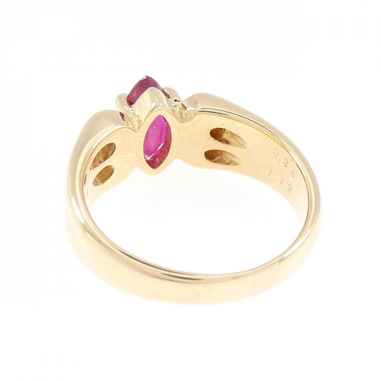 K18YG ルビー リング 1.12CT