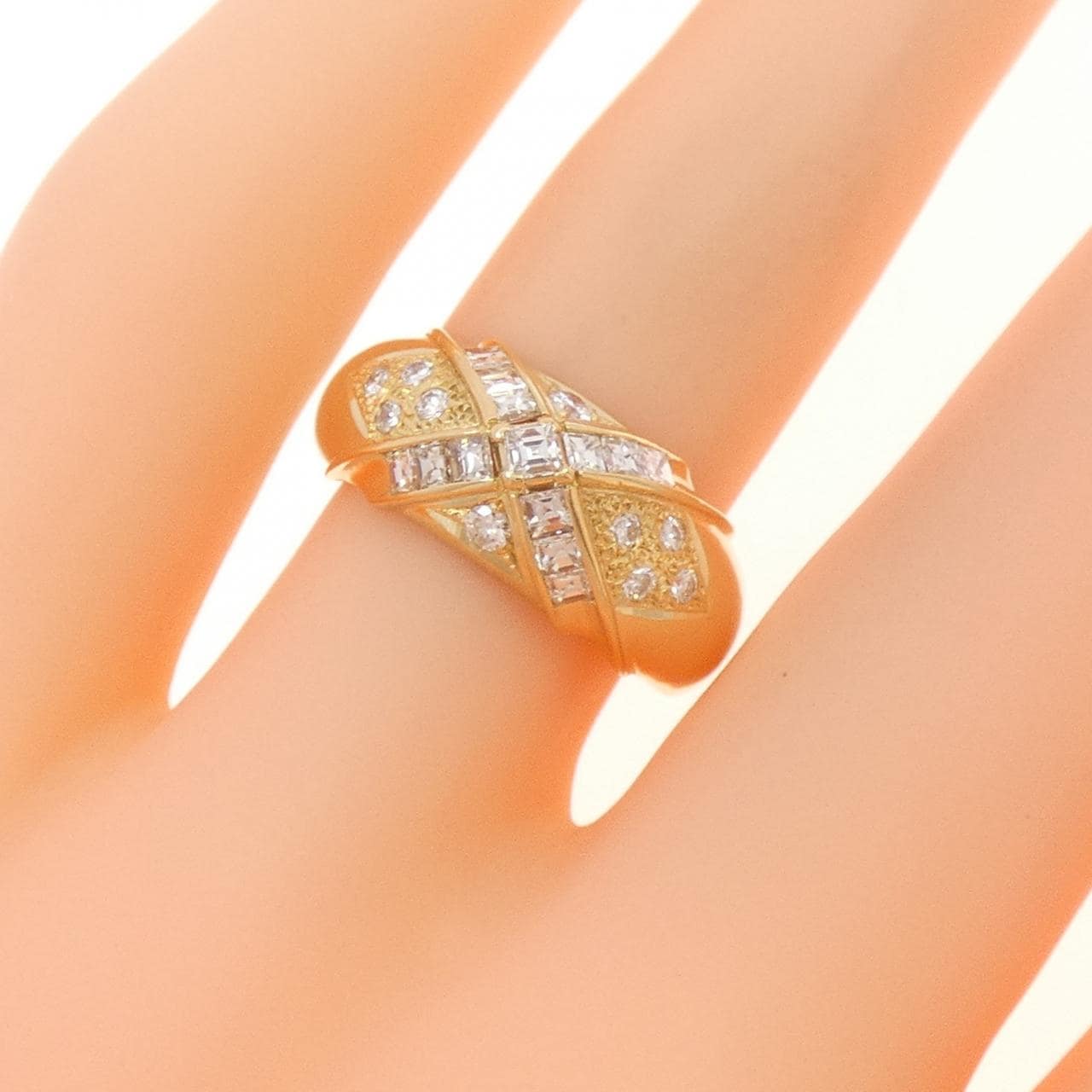 K18YG ダイヤモンド リング 0.45CT