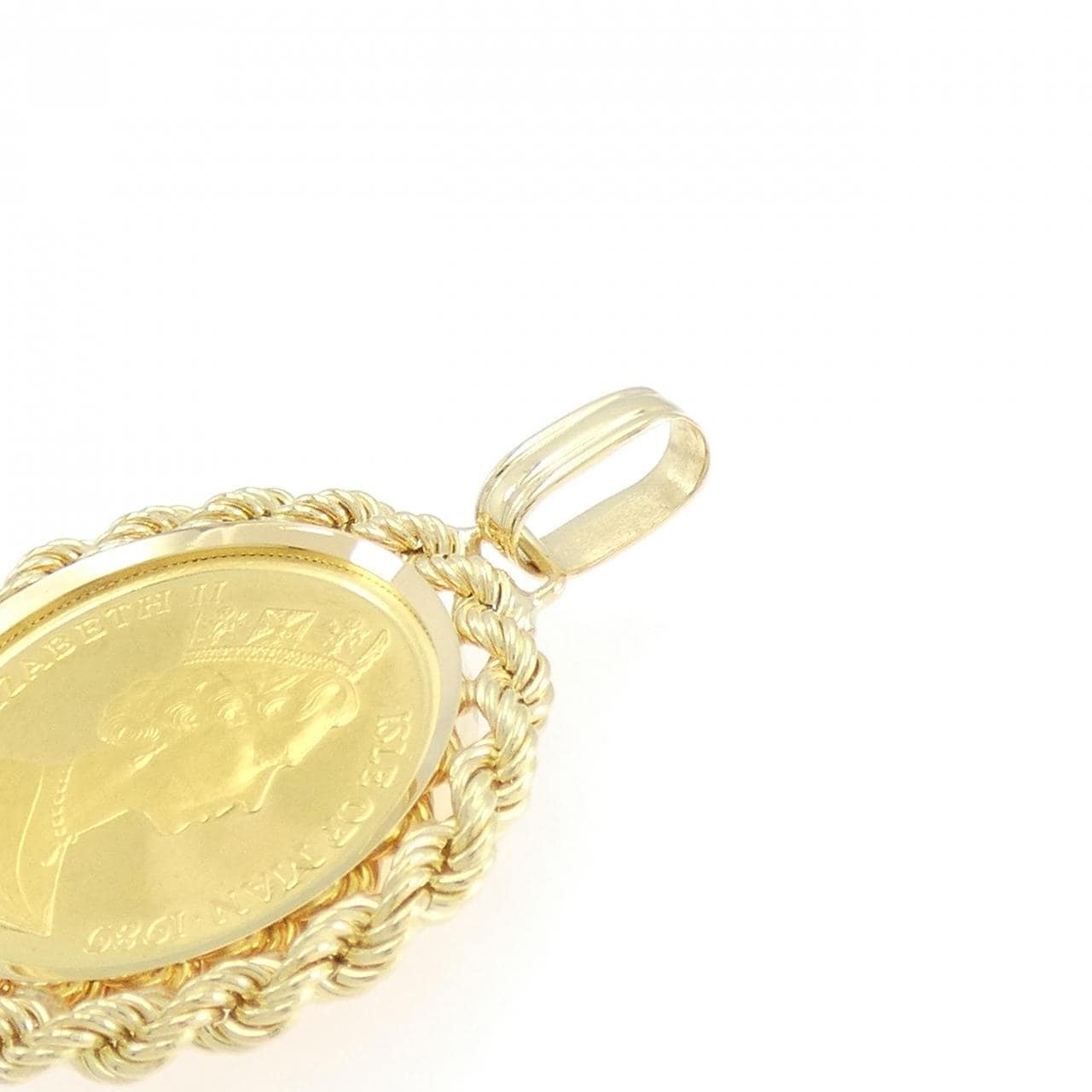 750YG(枠) コイン ペンダント