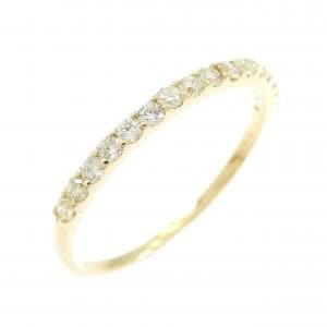 K18YG ハーフエタニティ ダイヤモンド リング 0.20CT