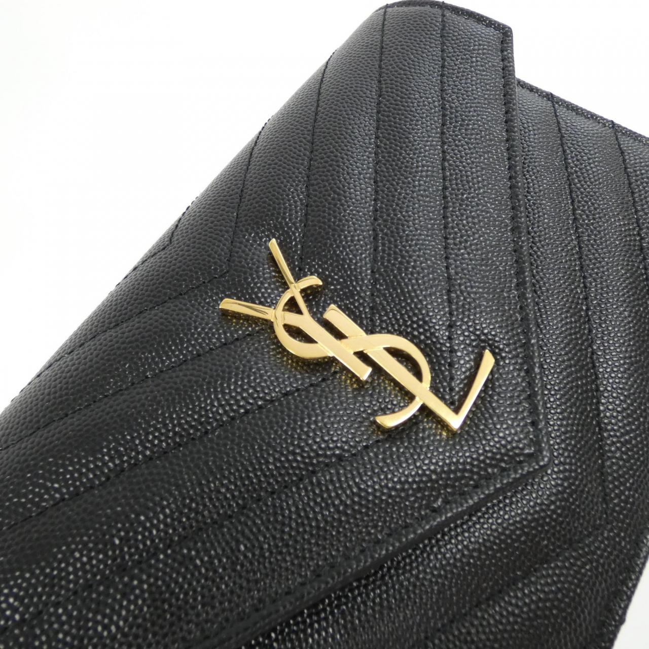 [新品] SAINT LAURENT Cassandra 742920 BOW01 链条钱包