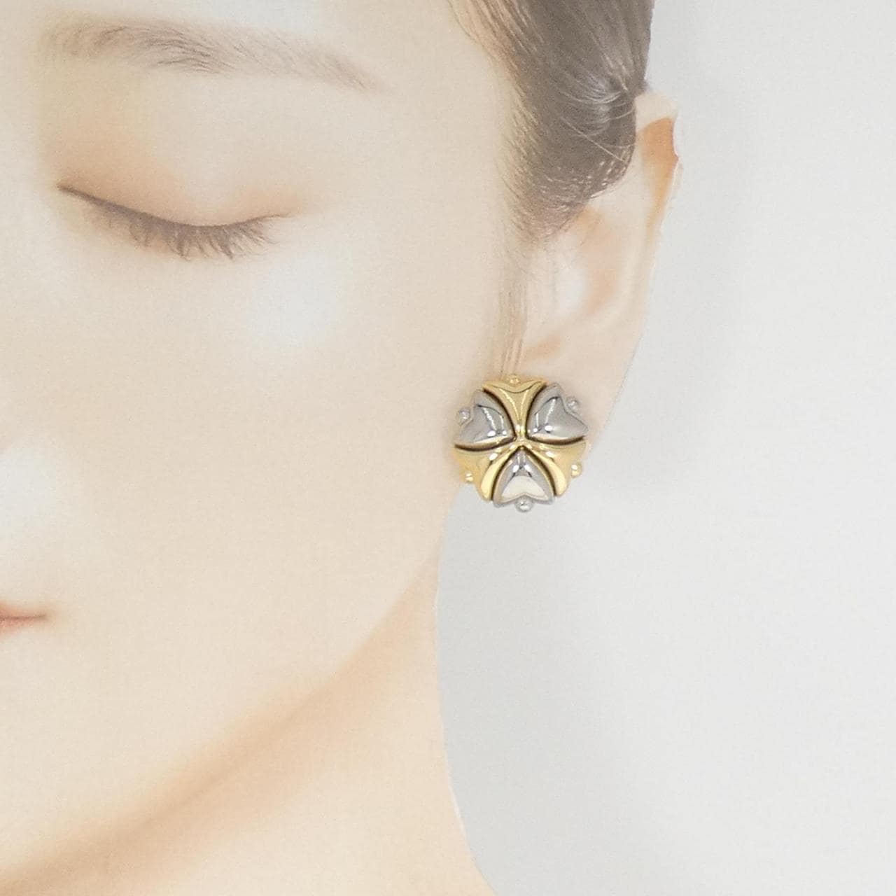BVLGARI 750YG/ST耳夹