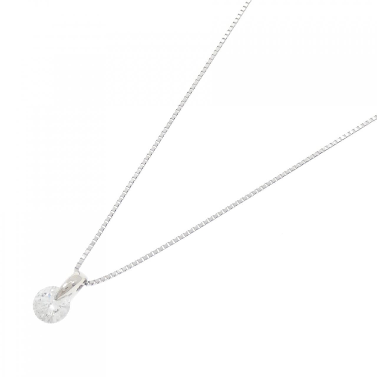 PT900/PT850 ソリティア ダイヤモンド ネックレス 0.41CT