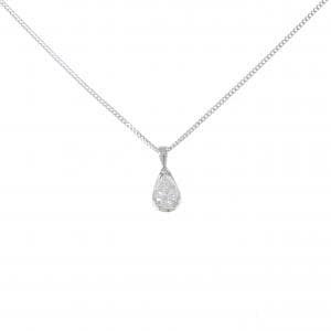 PT900/PT850 ダイヤモンド ネックレス 0.719CT F SI2 ペアシェイプ