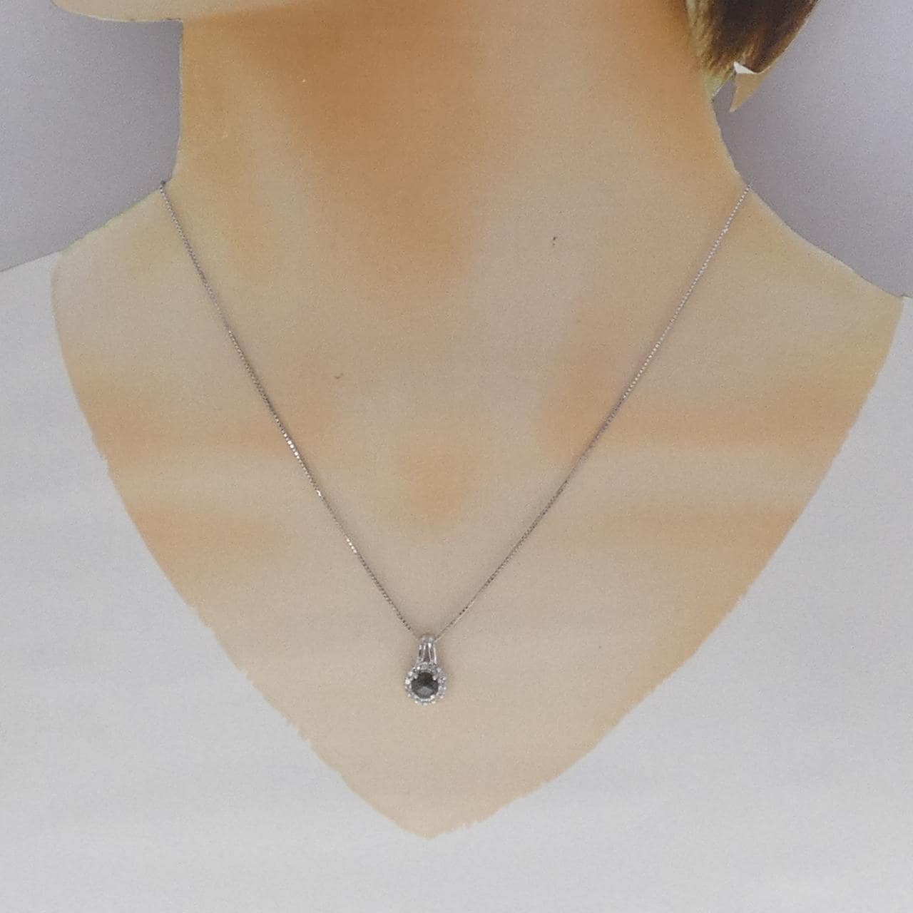 K18WG/750WG ダイヤモンド ネックレス 1.00CT