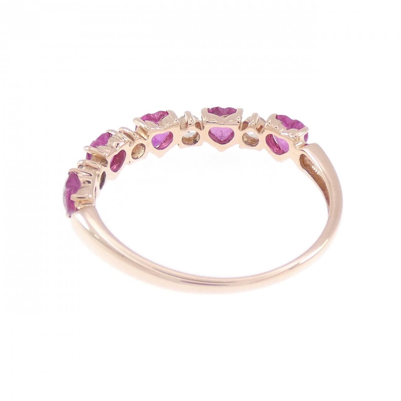 K10PG ハート ルビー リング