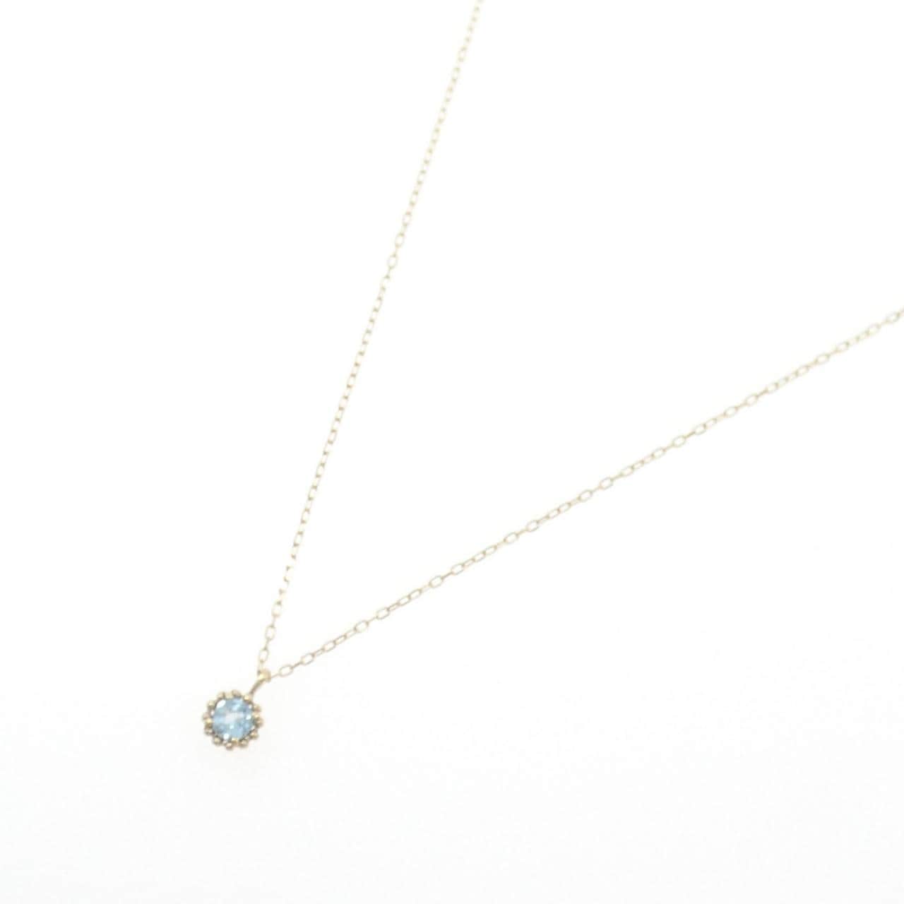 K10YG ブルートパーズ ネックレス