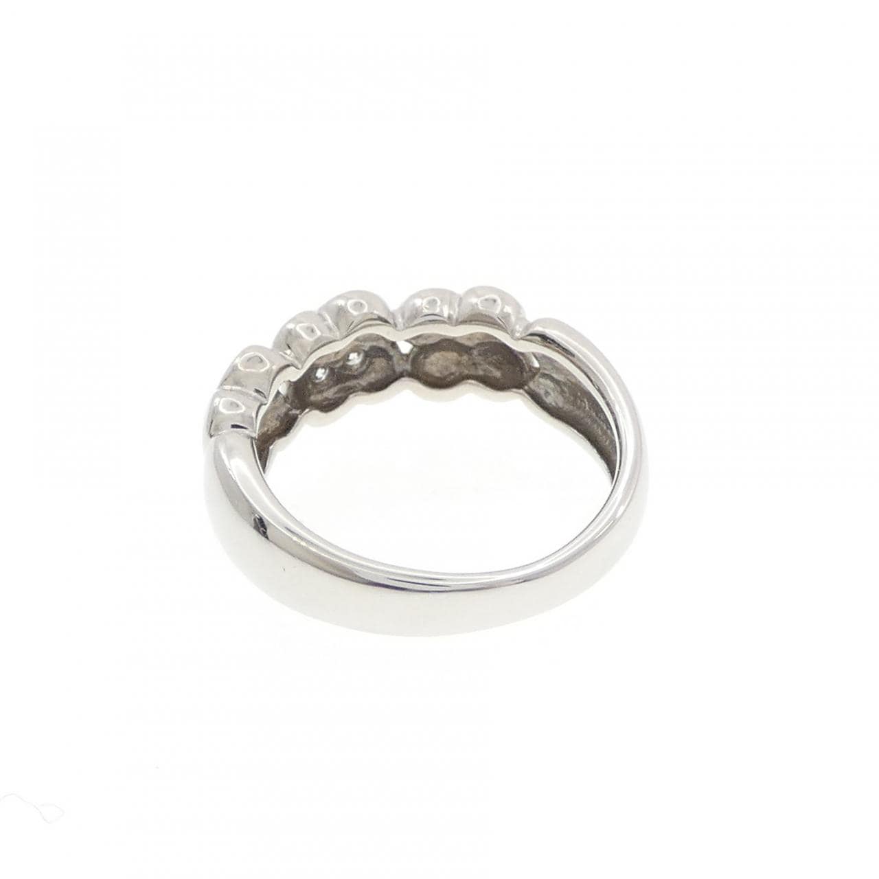 PT900 フラワー ダイヤモンド ピンキー リング 0.07CT