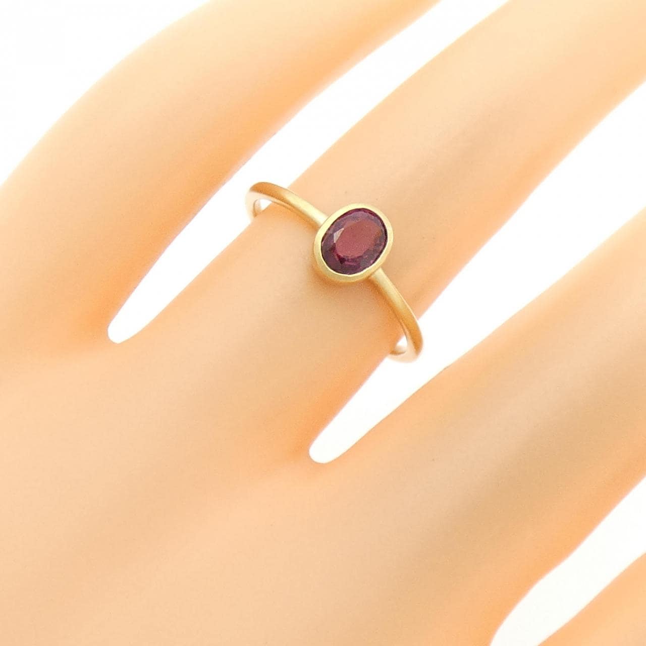 K18YG ガーネット リング 0.50CT