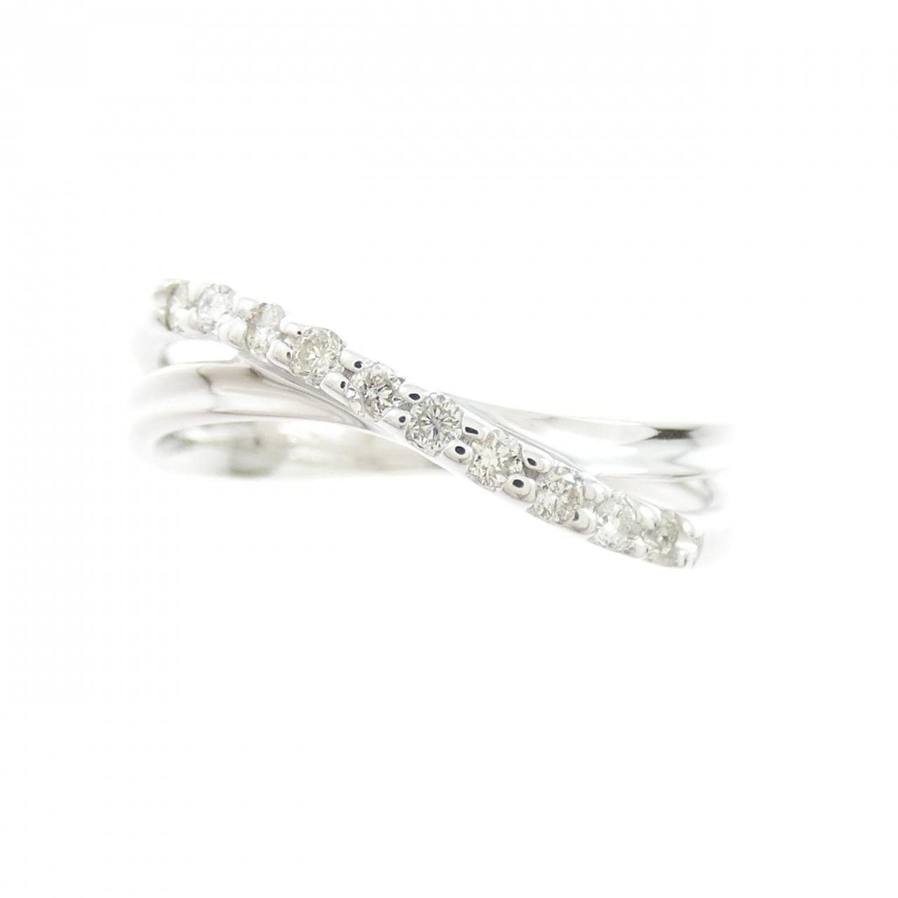 K18WG ダイヤモンド リング 0.10CT