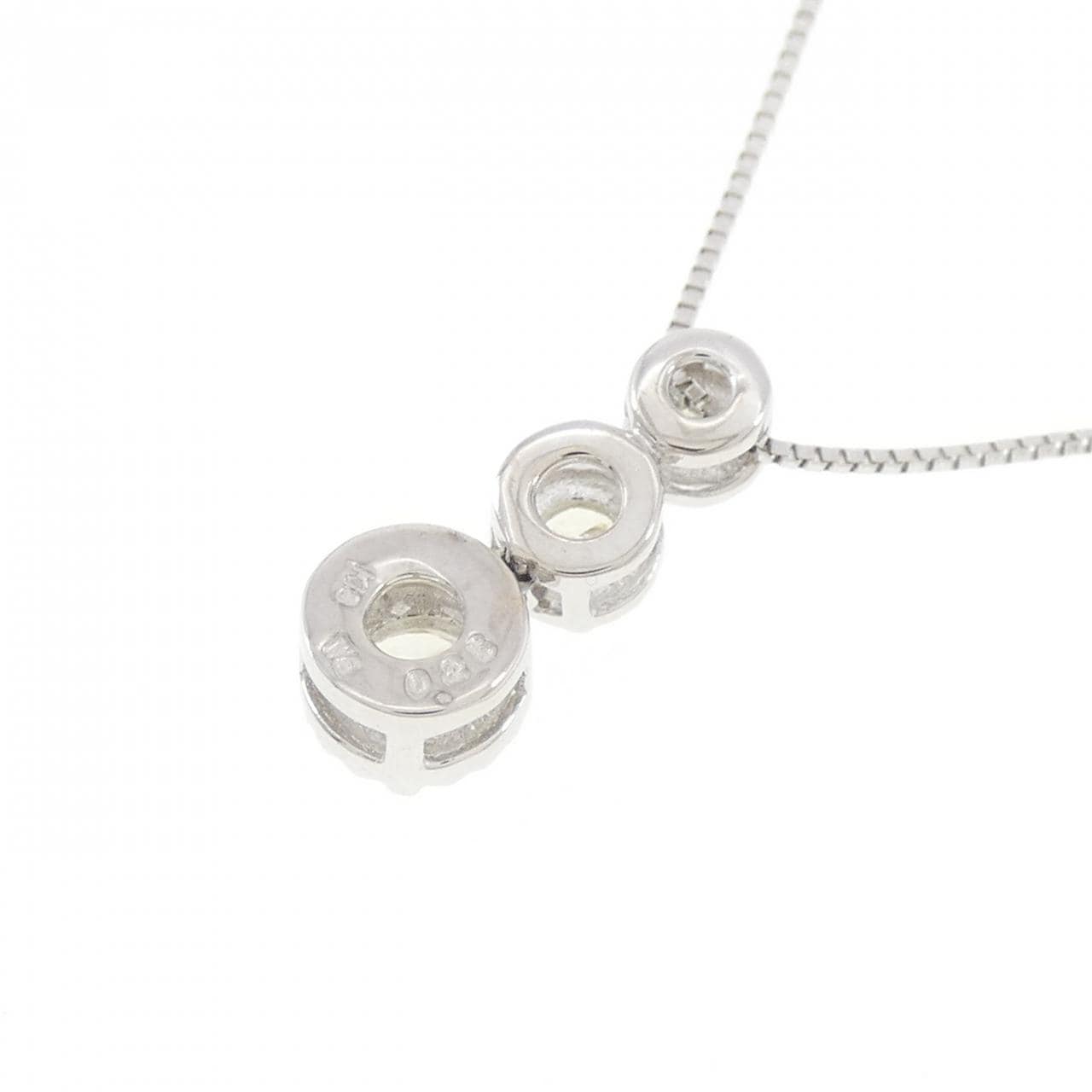 K18WG ダイヤモンド ネックレス 0.25CT