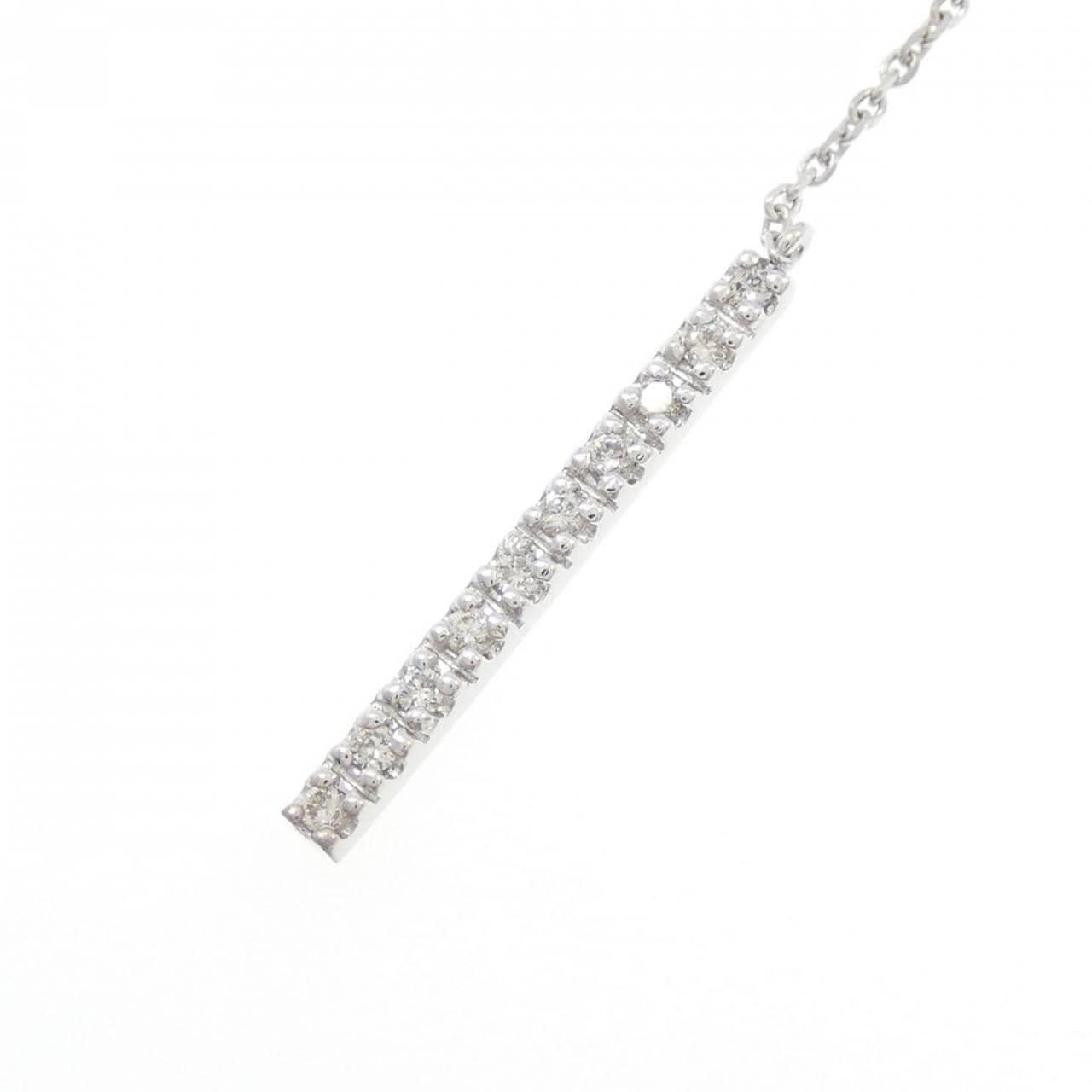 K18WG ダイヤモンド ネックレス 0.10CT