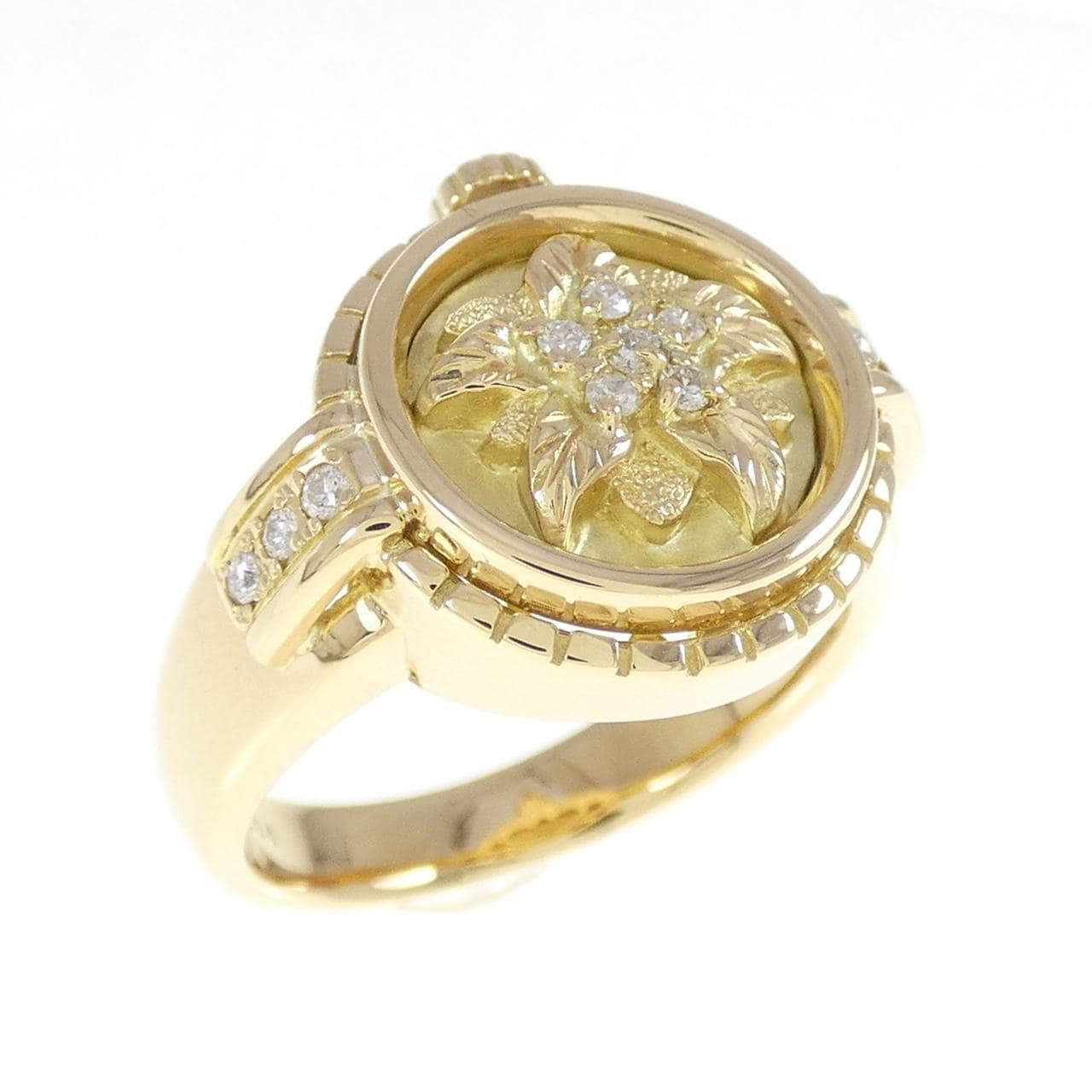 K18YG ルビー リング 0.04CT
