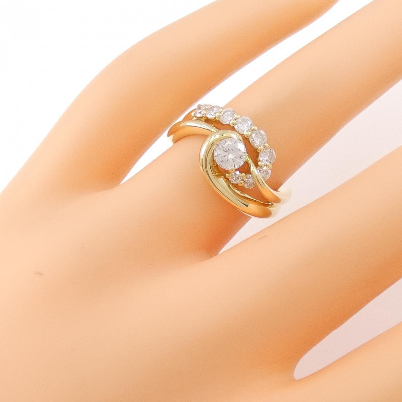 K18YG ダイヤモンド リング 0.72CT