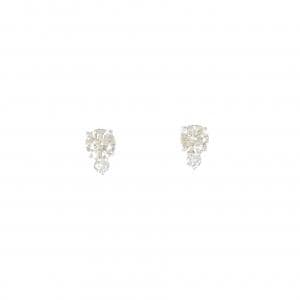 K18WG ダイヤモンド ピアス 0.70CT