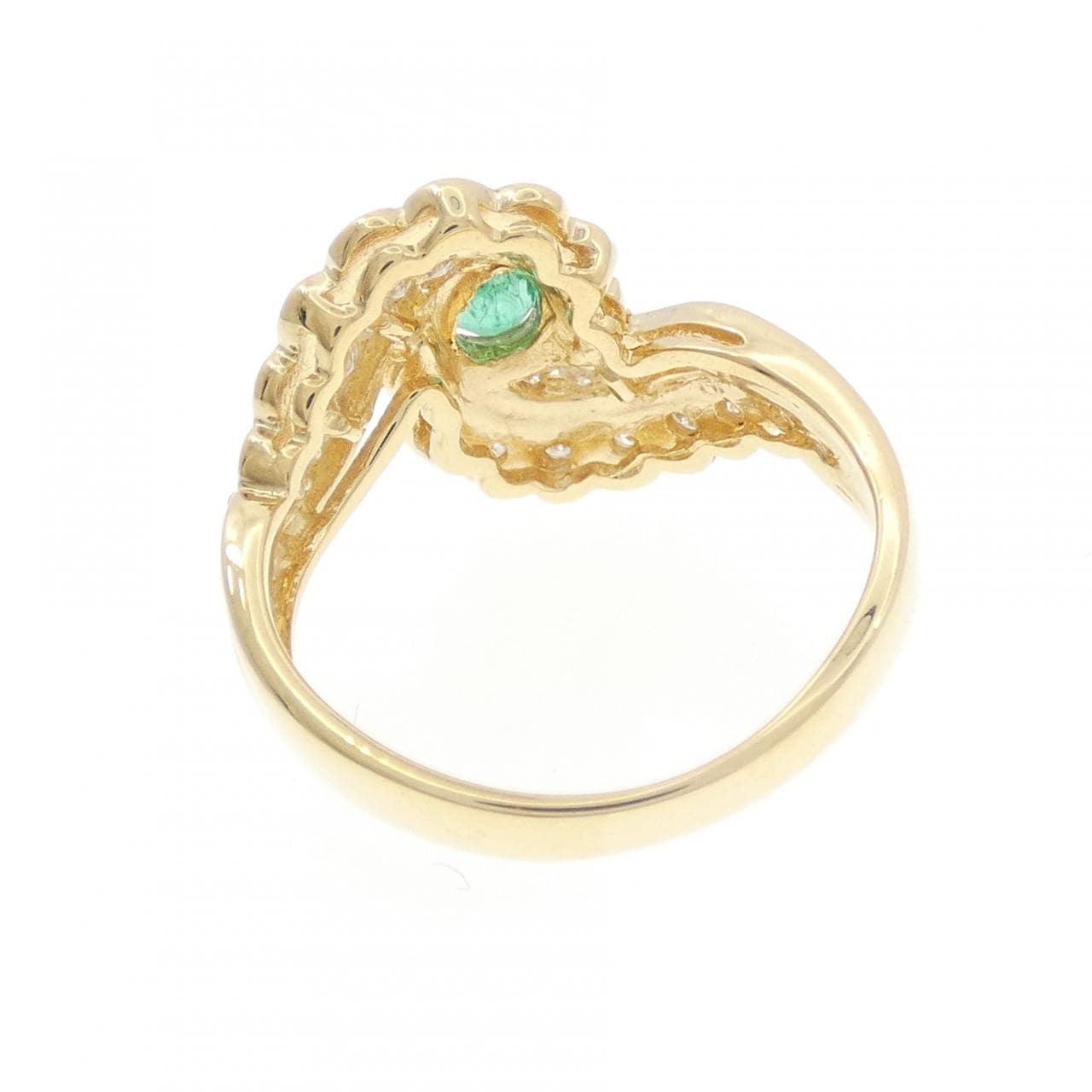 K18YG エメラルド リング