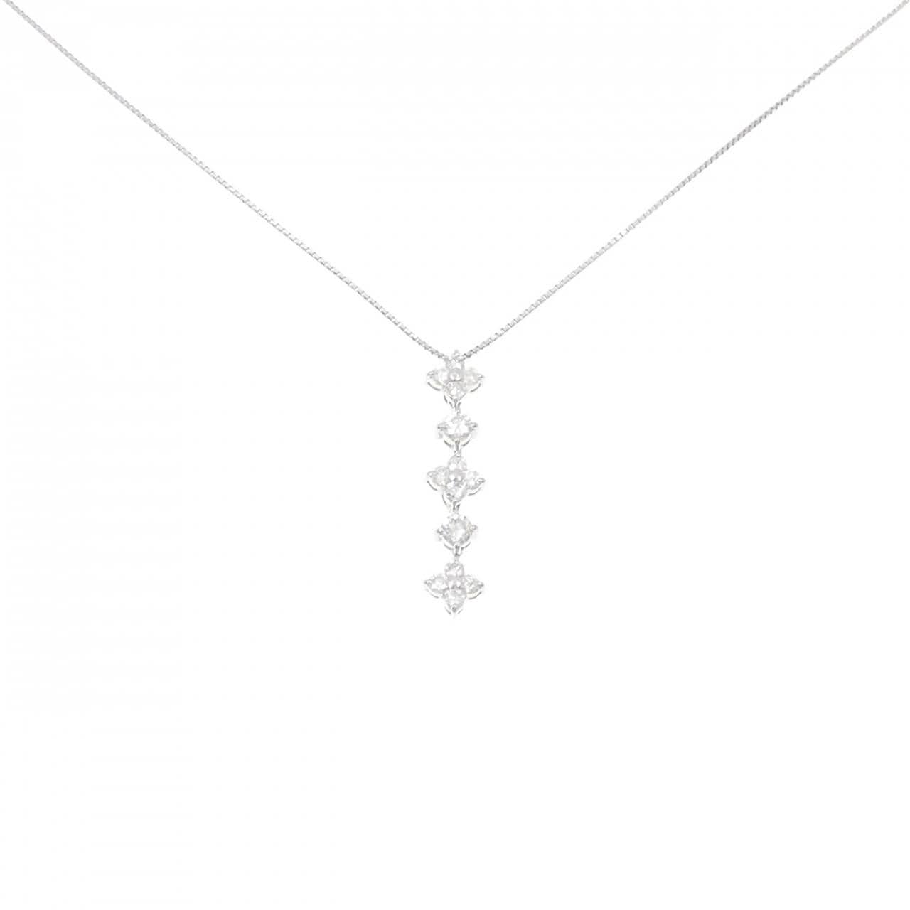 PT フラワー ダイヤモンド ネックレス 0.80CT