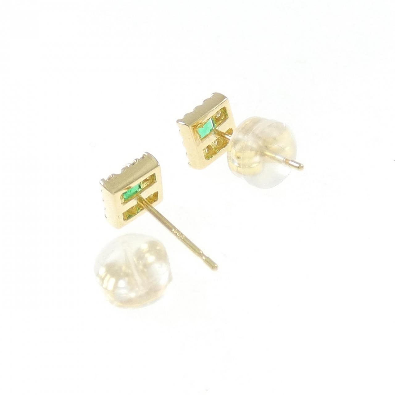 [BRAND NEW] K18YG emerald earrings