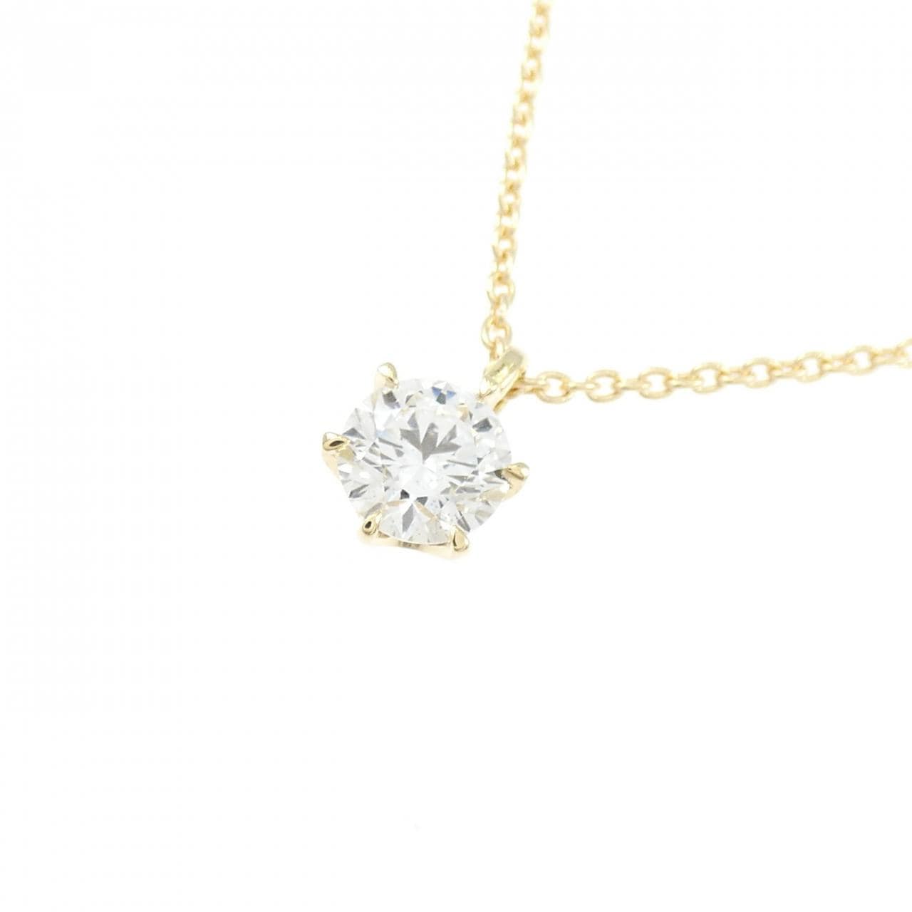 【リメイク】K18YG ダイヤモンド ネックレス 0.274CT D SI1 EXT H&C