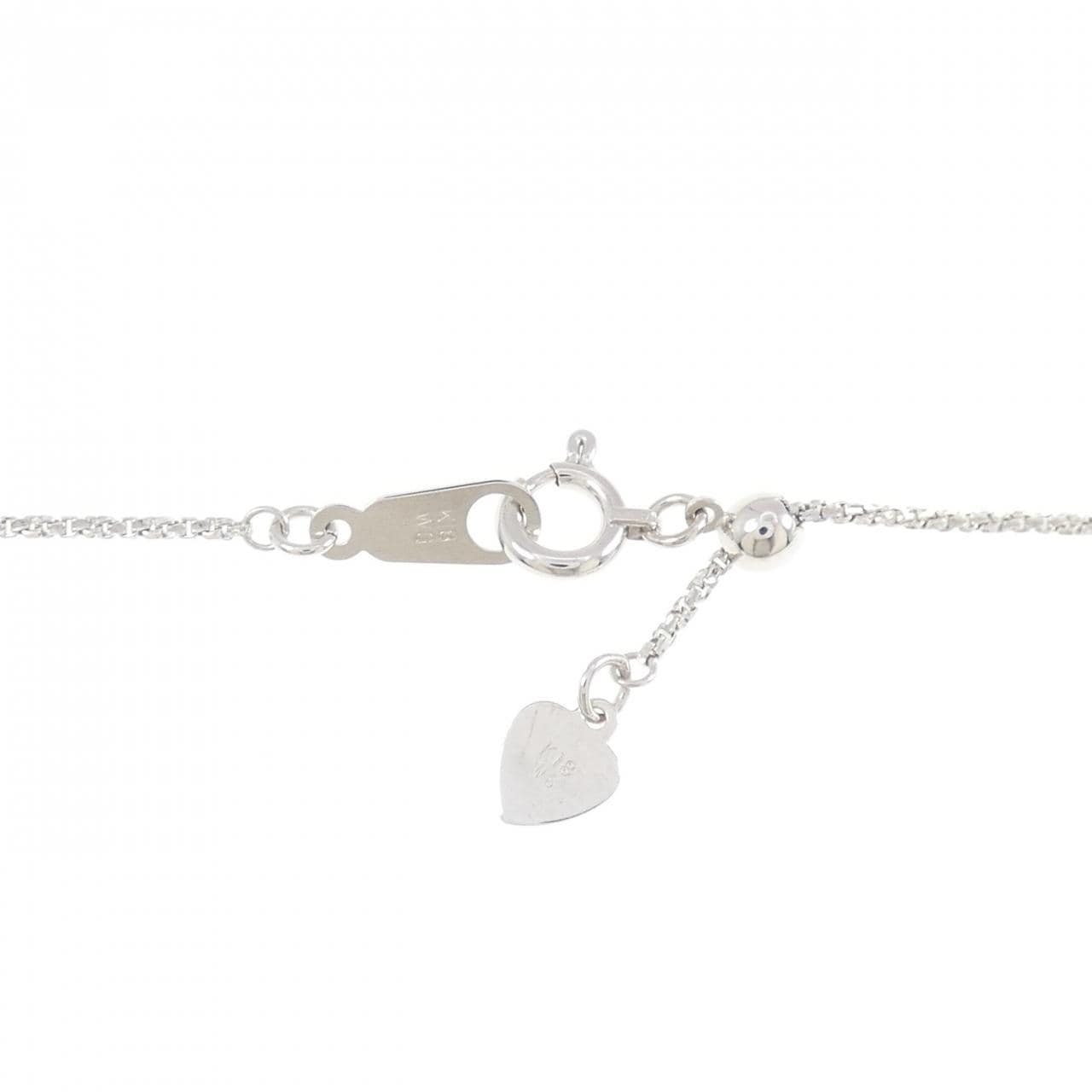 K18WG ハート ダイヤモンド ネックレス 0.52CT