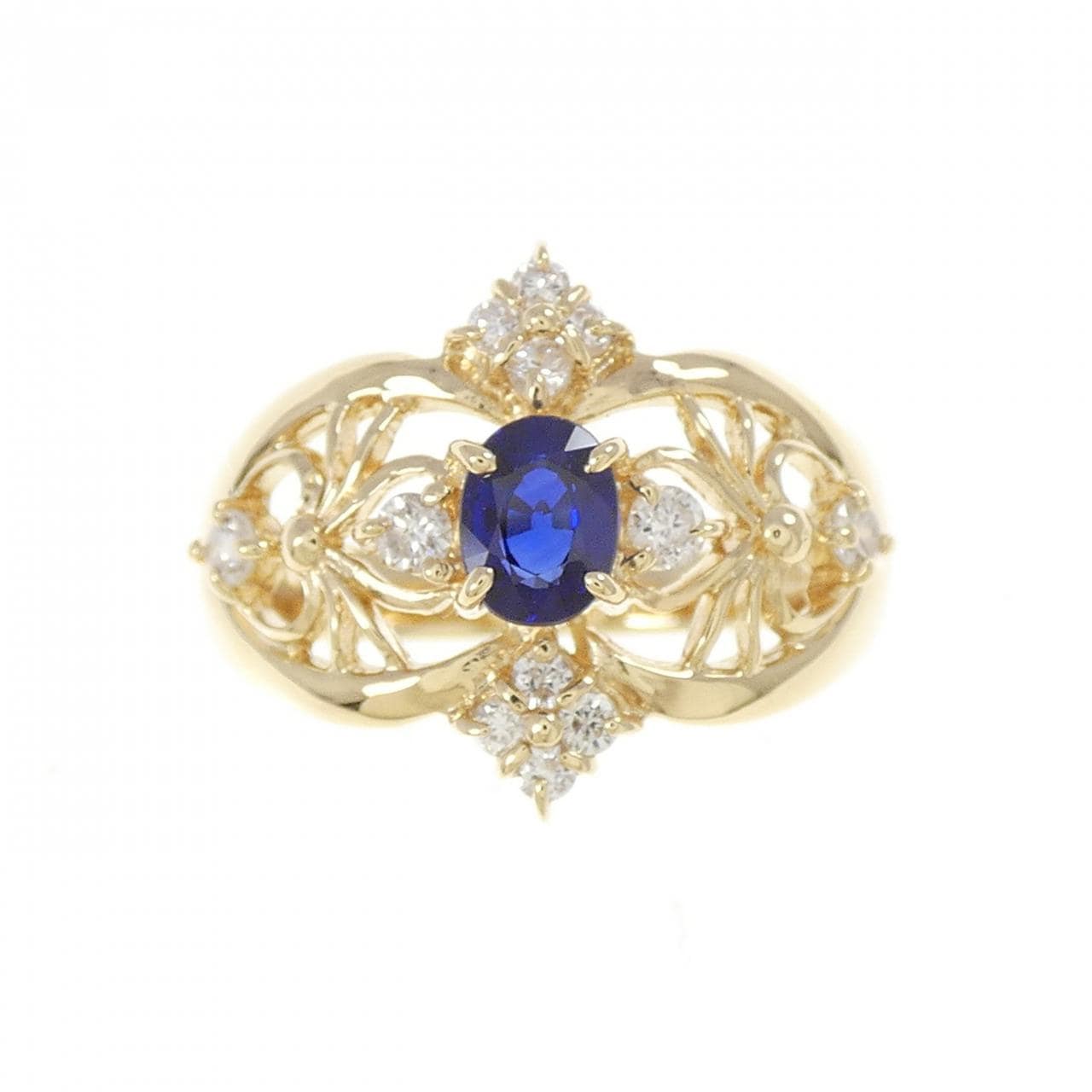 K18YG サファイヤ リング 0.41CT