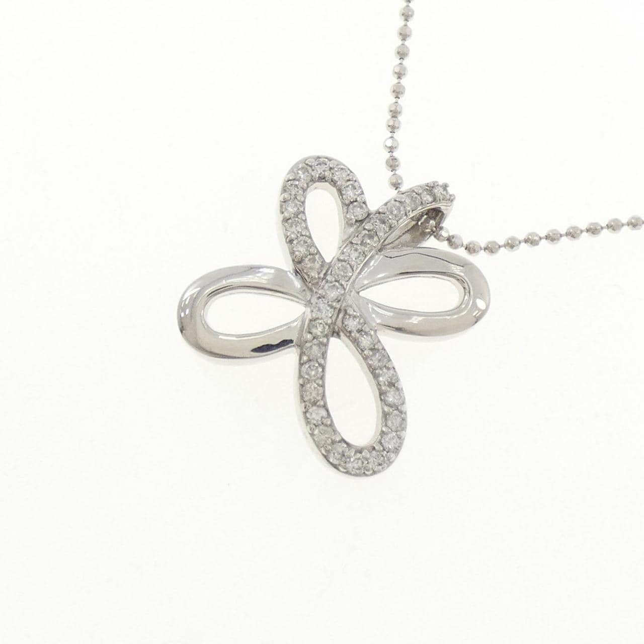 K18WG ダイヤモンド ネックレス 0.30CT