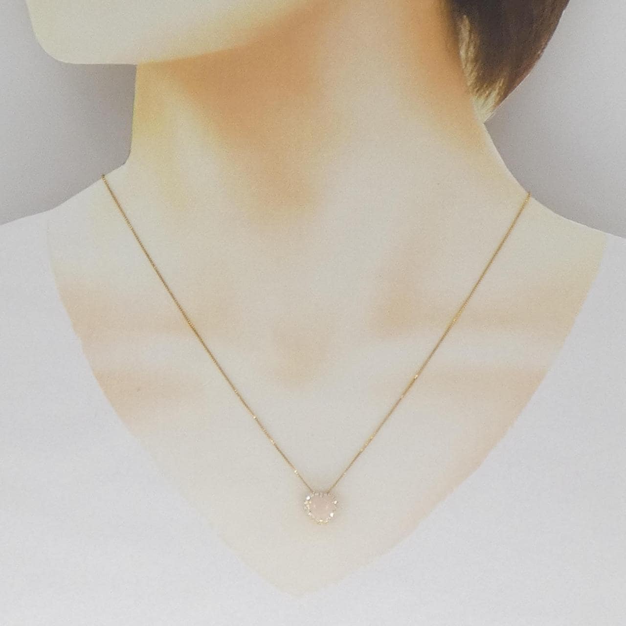 K18YG ハート オパール ネックレス