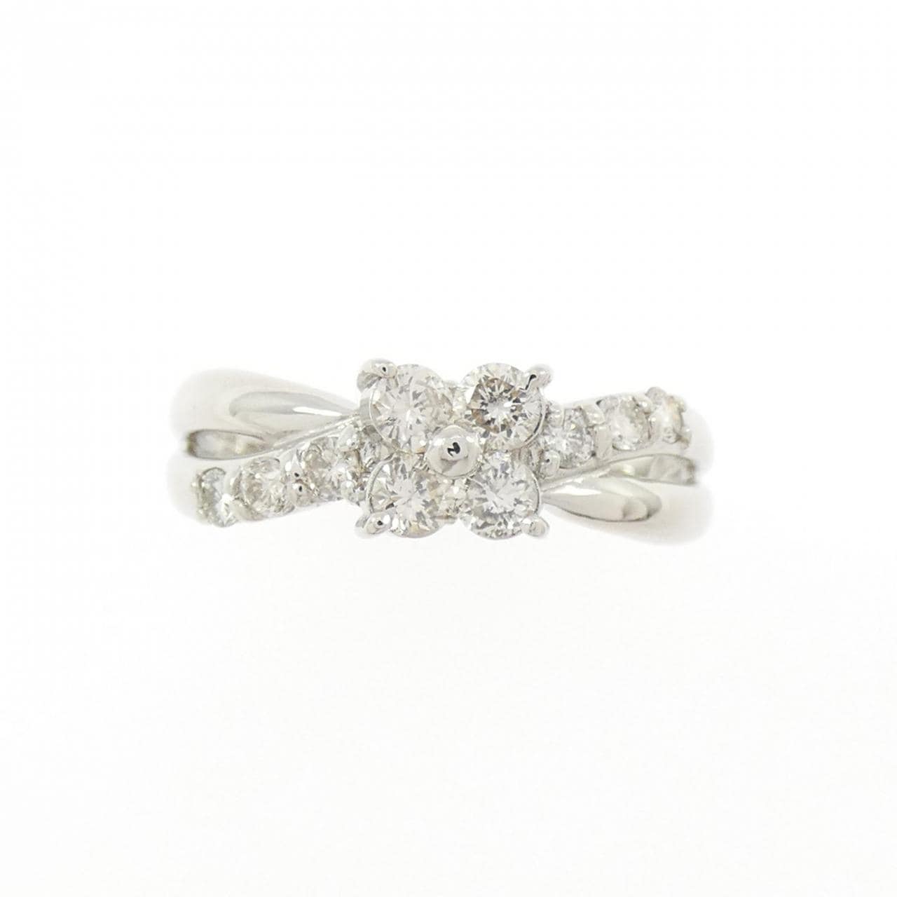 PT900 フラワー ダイヤモンド リング 0.50CT