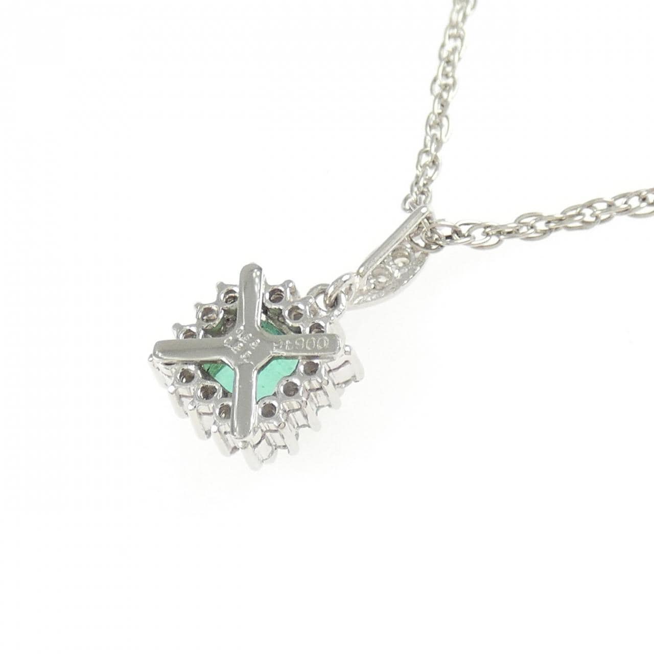 PT900 エメラルド ネックレス 0.83CT