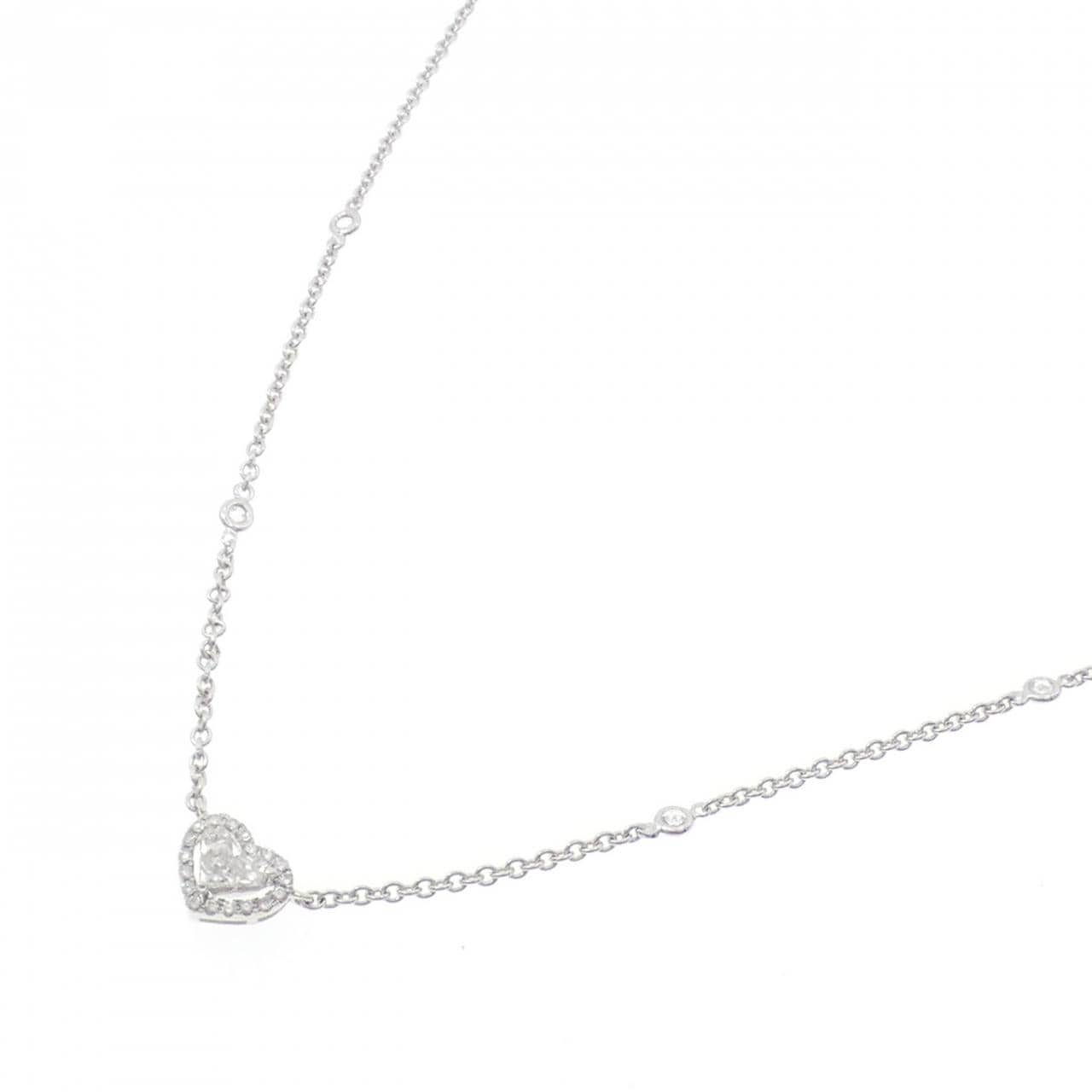 750WG ハート ダイヤモンド ネックレス