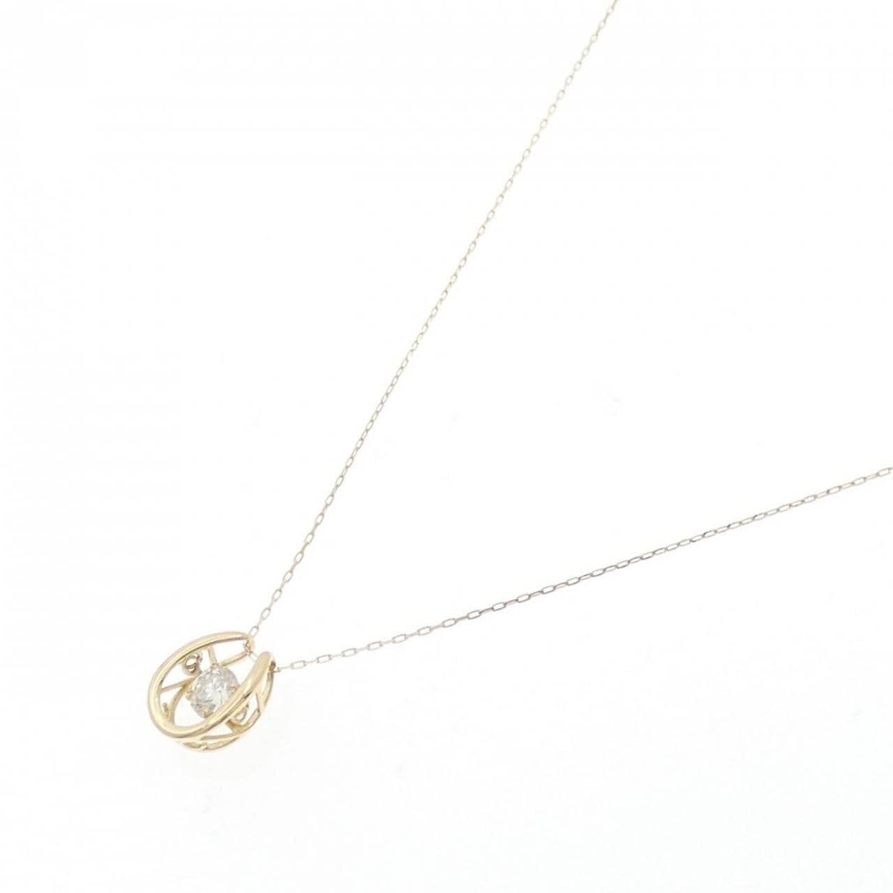 【新品】K18YG ホースシュー ダイヤモンド ネックレス 0.30CT